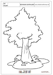 Ağaç boyama sayfaları 